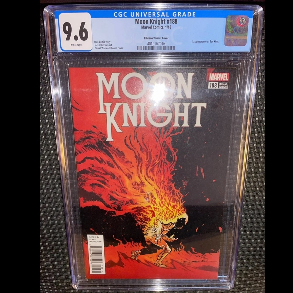 SOLD!! MOON KNIGHT #188 (2018) CGC 9.6 JOHNSON 1:25 Variant Cover 1st SUN KING